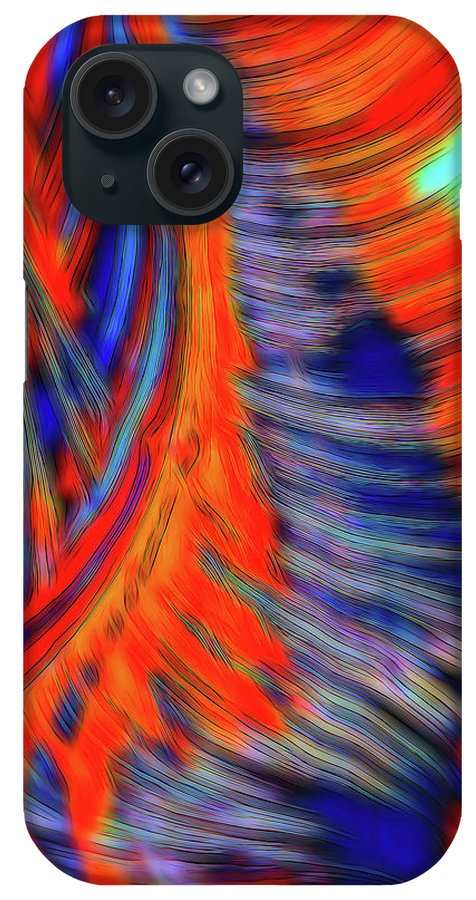 Red Orange Tie Dye Fractal Abstract - Phone Case