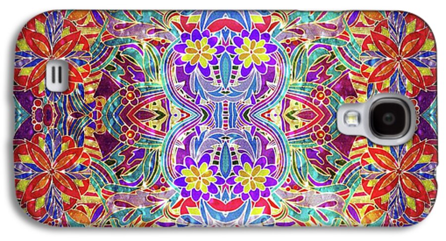 Red Purple Sparkle Floral - Phone Case