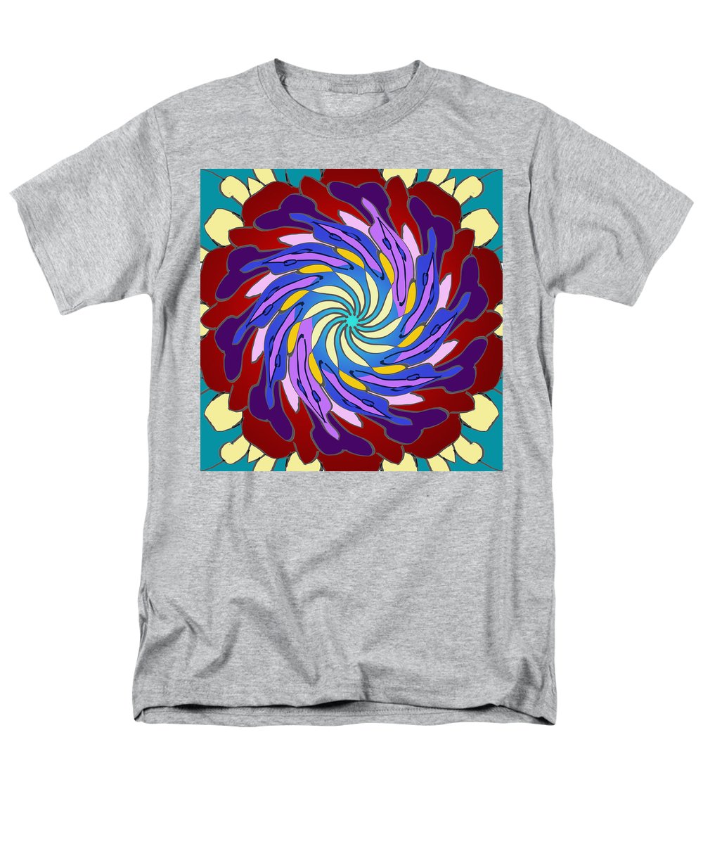 Red Purple Yellow Mandala Swirl - Men's T-Shirt  (Regular Fit)