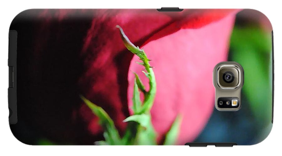 Red Rose Green Stem - Phone Case