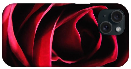 Red Rose in Shadow - Phone Case