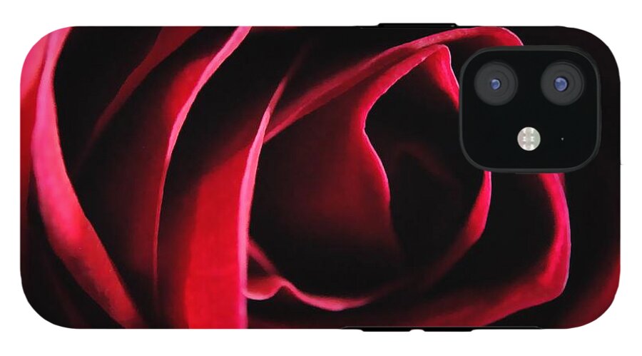 Red Rose in Shadow - Phone Case