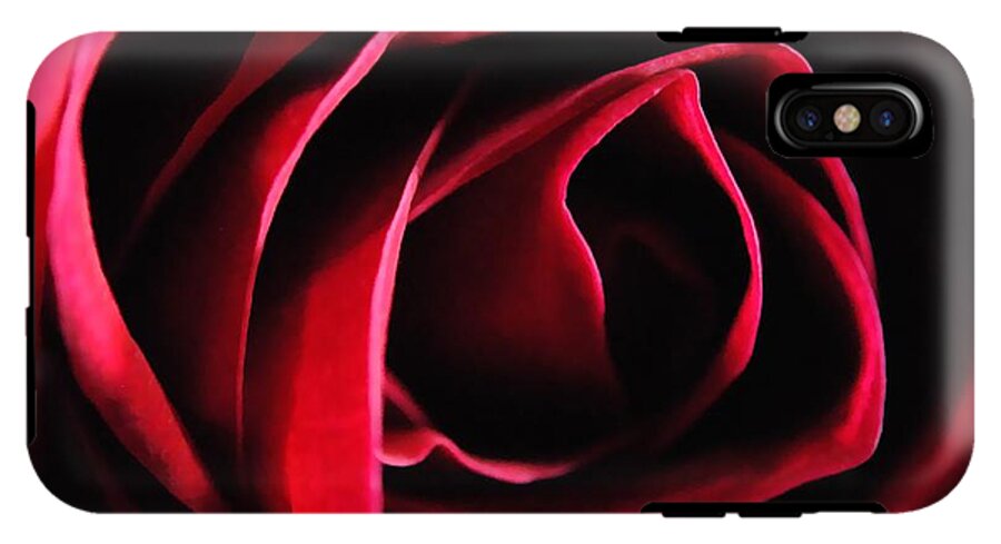 Red Rose in Shadow - Phone Case