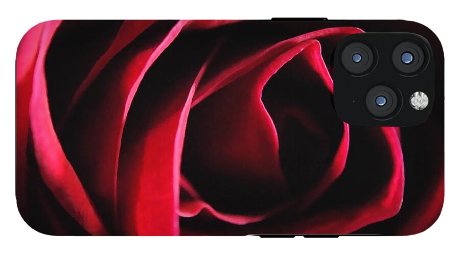 Red Rose in Shadow - Phone Case