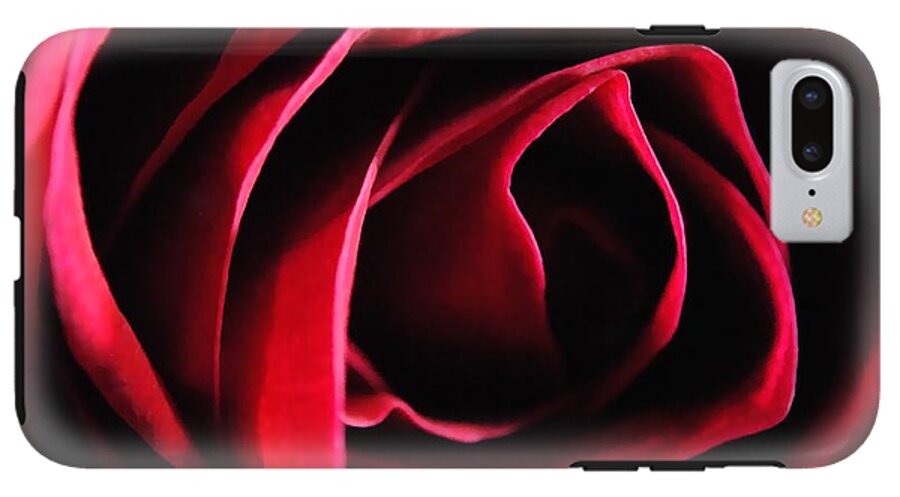 Red Rose in Shadow - Phone Case