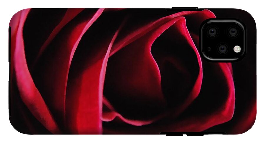 Red Rose in Shadow - Phone Case