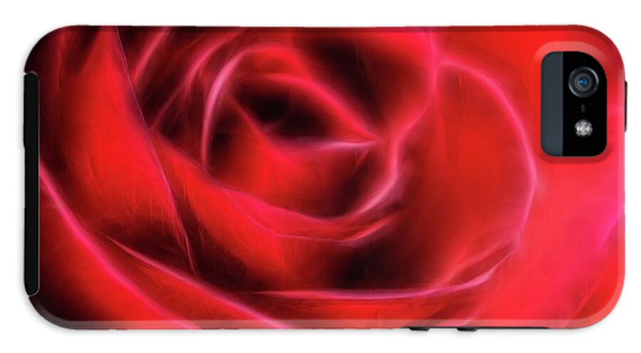 Red Rose Stylized - Phone Case
