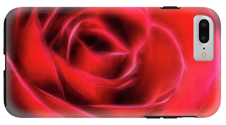 Red Rose Stylized - Phone Case