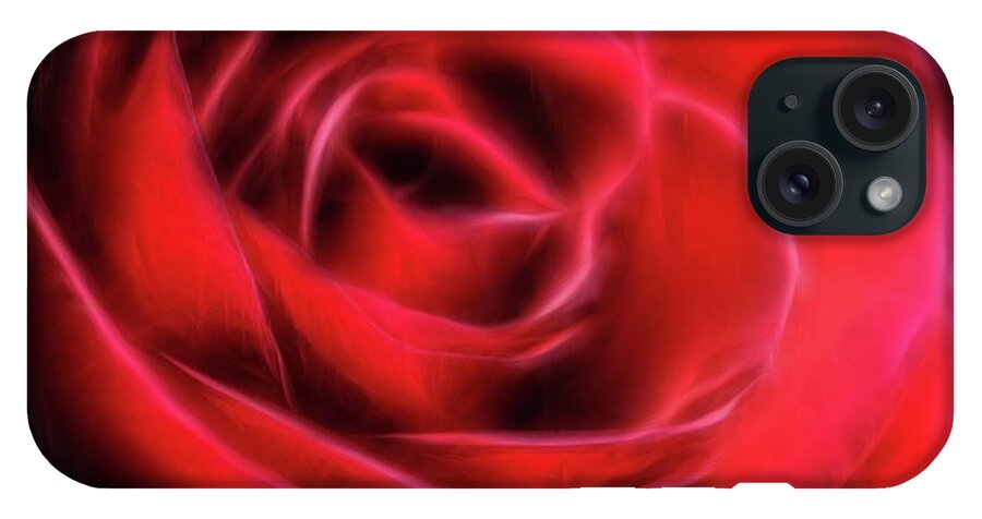 Red Rose Stylized - Phone Case
