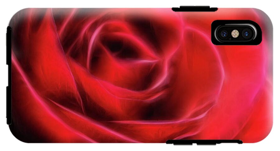 Red Rose Stylized - Phone Case