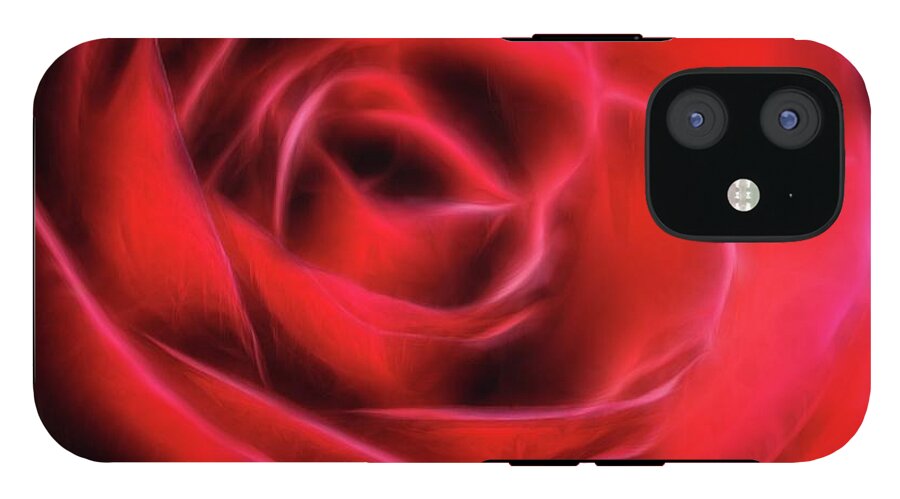 Red Rose Stylized - Phone Case