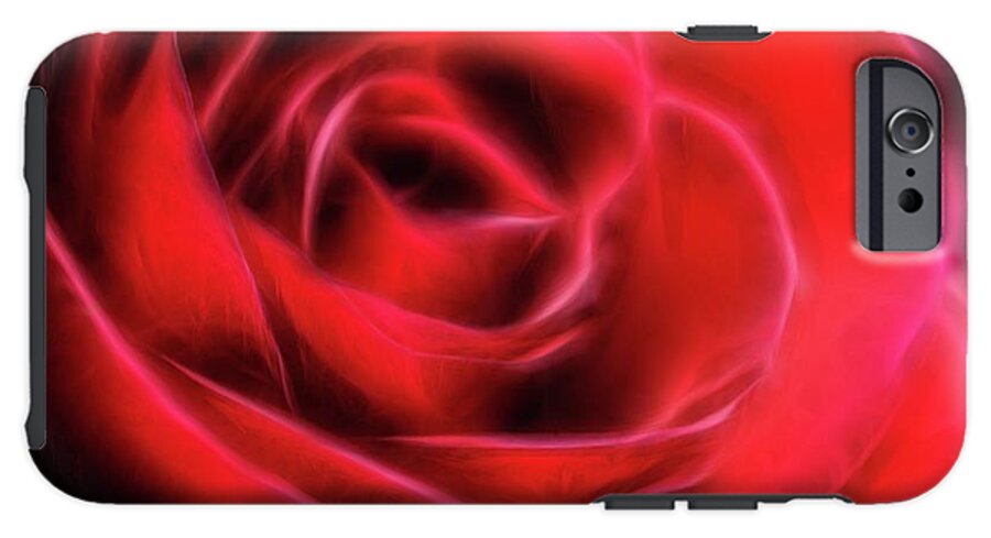 Red Rose Stylized - Phone Case