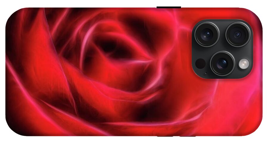 Red Rose Stylized - Phone Case