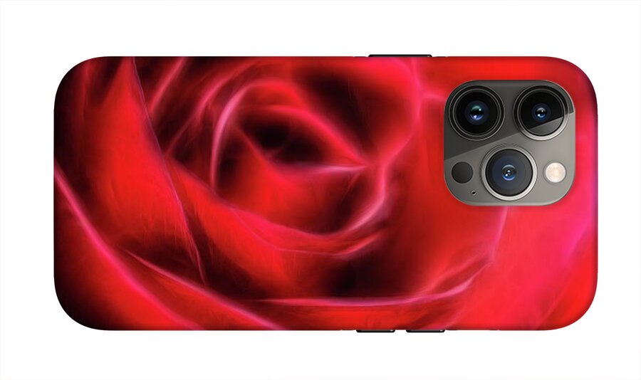 Red Rose Stylized - Phone Case