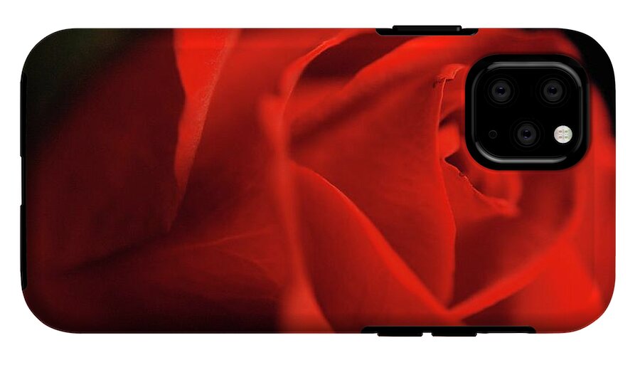 Red Rose With Veins - Phone Case