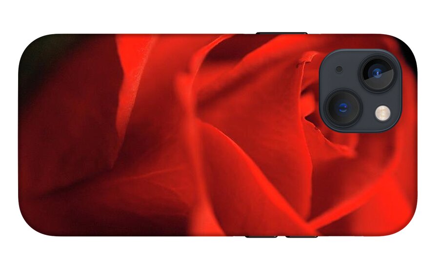 Red Rose With Veins - Phone Case