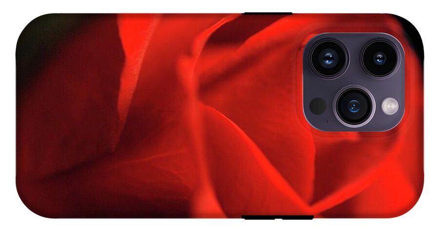 Red Rose With Veins - Phone Case