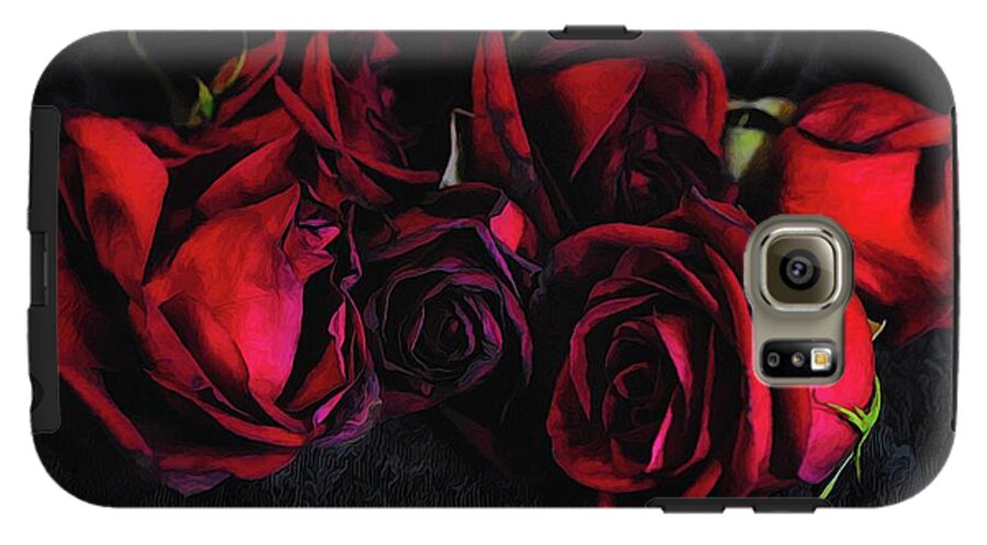 Red Roses Black Velvet - Phone Case