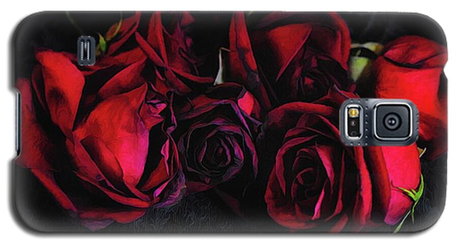Red Roses Black Velvet - Phone Case