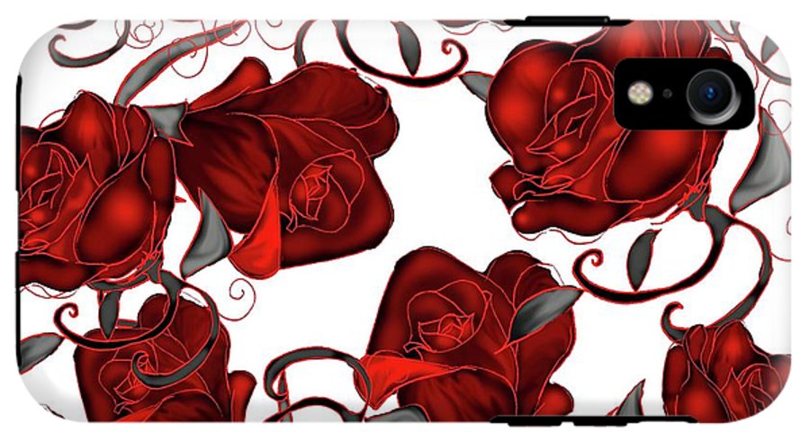 Red Roses on White - Phone Case