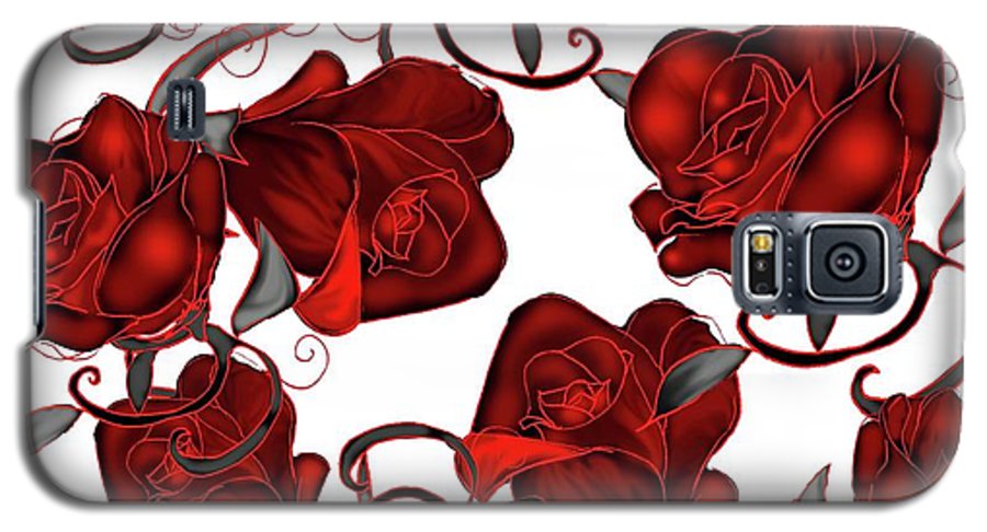 Red Roses on White - Phone Case