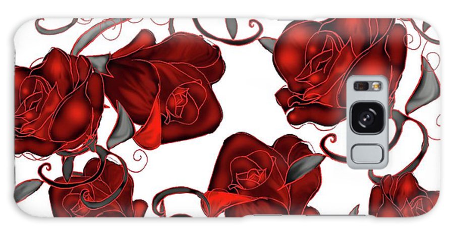 Red Roses on White - Phone Case