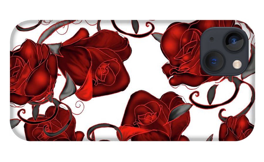 Red Roses on White - Phone Case