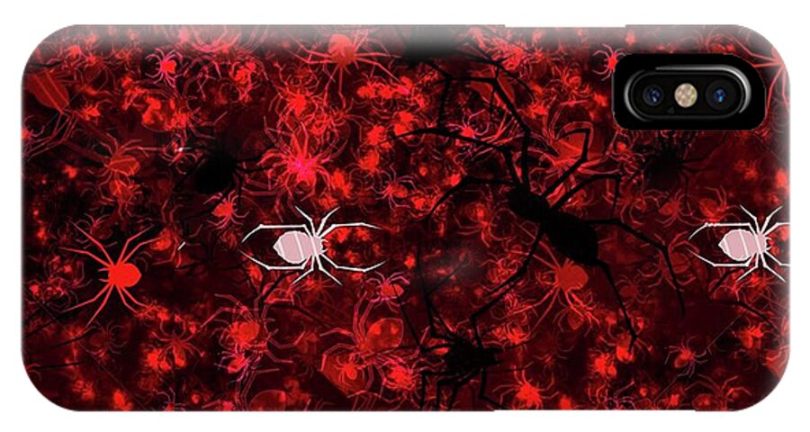 Red Spider Bokeh Pattern - Phone Case