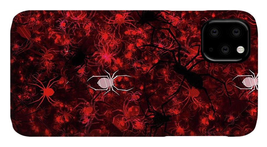 Red Spider Bokeh Pattern - Phone Case