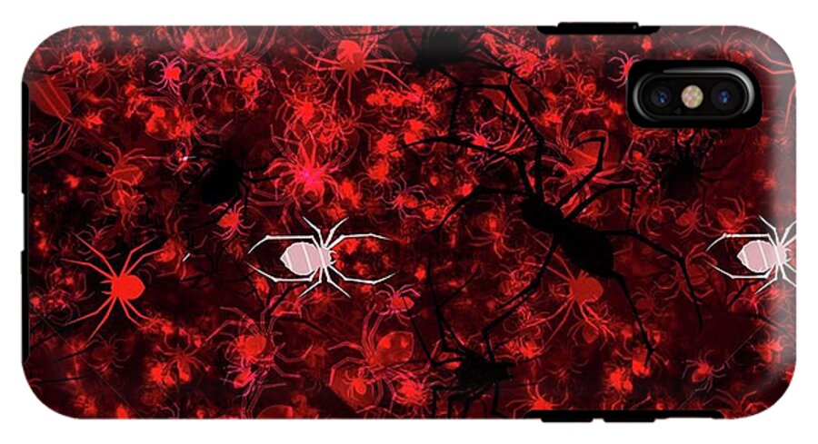 Red Spider Bokeh Pattern - Phone Case