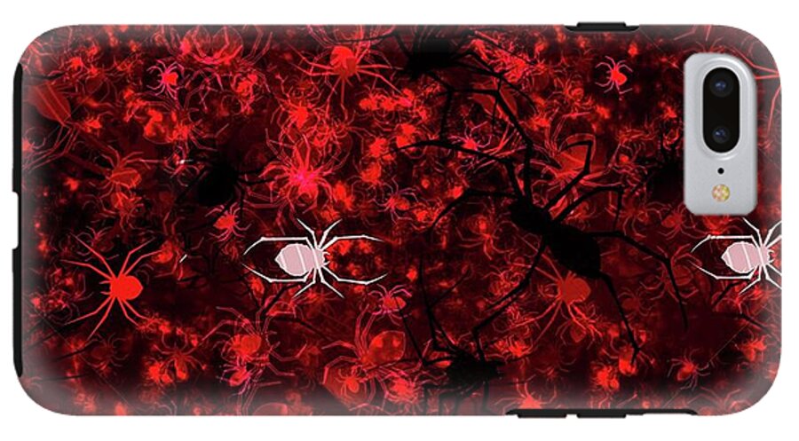 Red Spider Bokeh Pattern - Phone Case