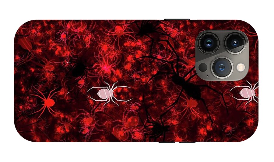 Red Spider Bokeh Pattern - Phone Case
