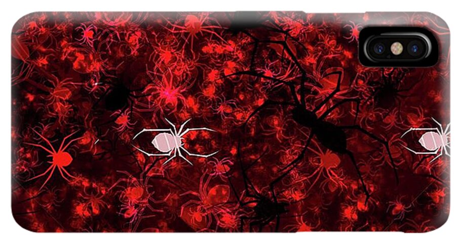Red Spider Bokeh Pattern - Phone Case