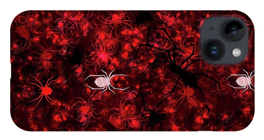 Red Spider Bokeh Pattern - Phone Case