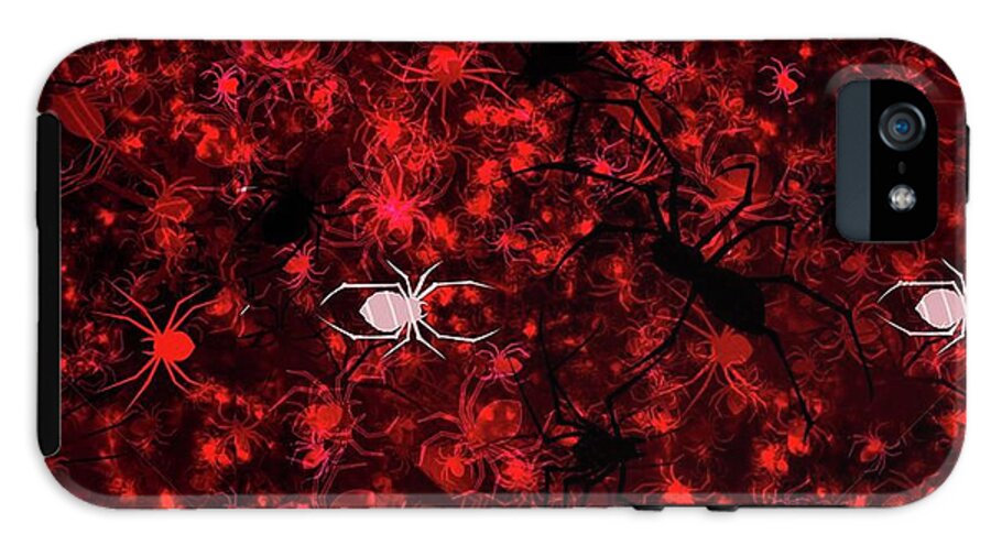 Red Spider Bokeh Pattern - Phone Case