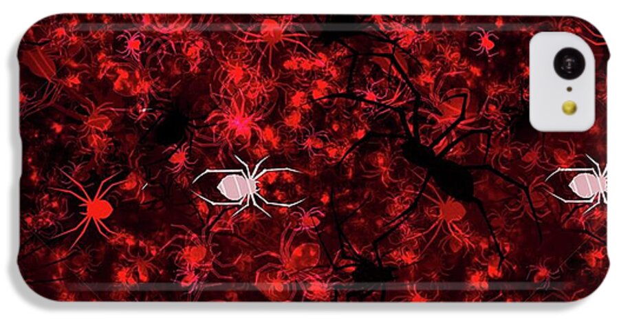 Red Spider Bokeh Pattern - Phone Case