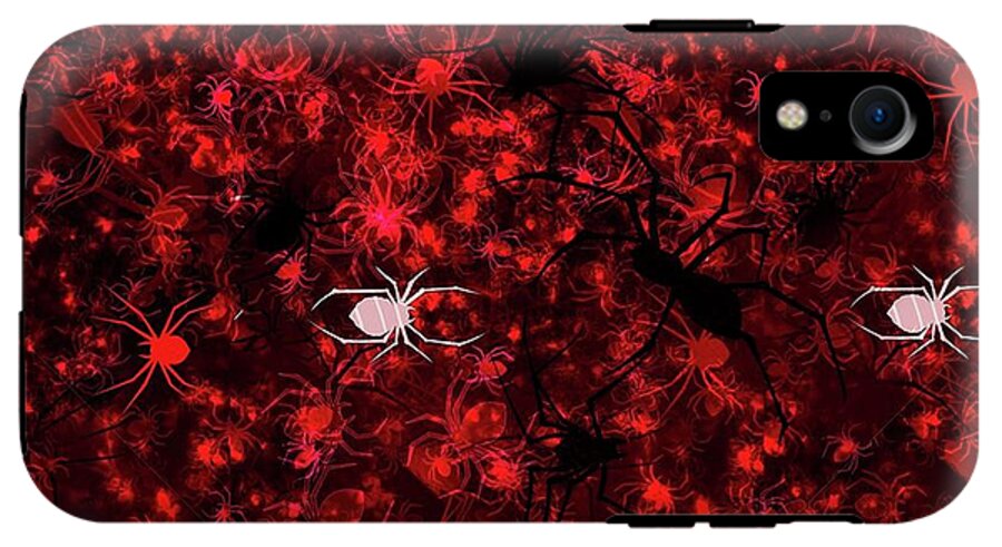 Red Spider Bokeh Pattern - Phone Case