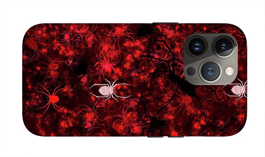 Red Spider Bokeh Pattern - Phone Case