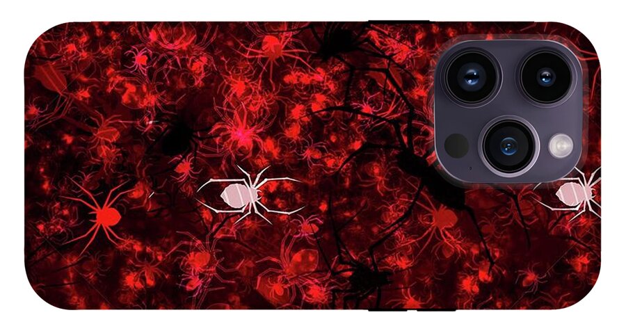 Red Spider Bokeh Pattern - Phone Case