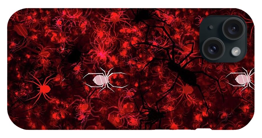 Red Spider Bokeh Pattern - Phone Case