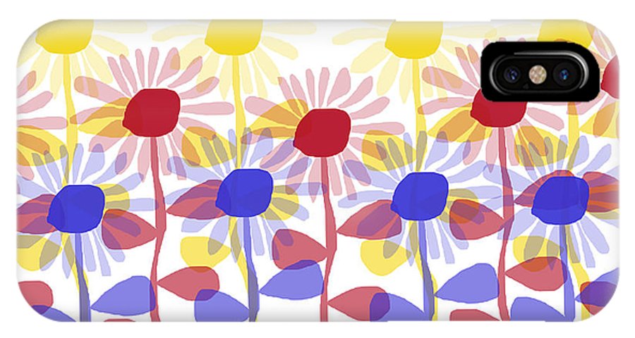 Red Yellow and Blue Sunflowers - Phone Case