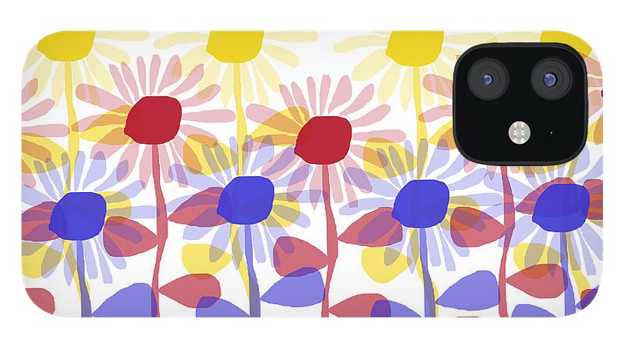 Red Yellow and Blue Sunflowers - Phone Case