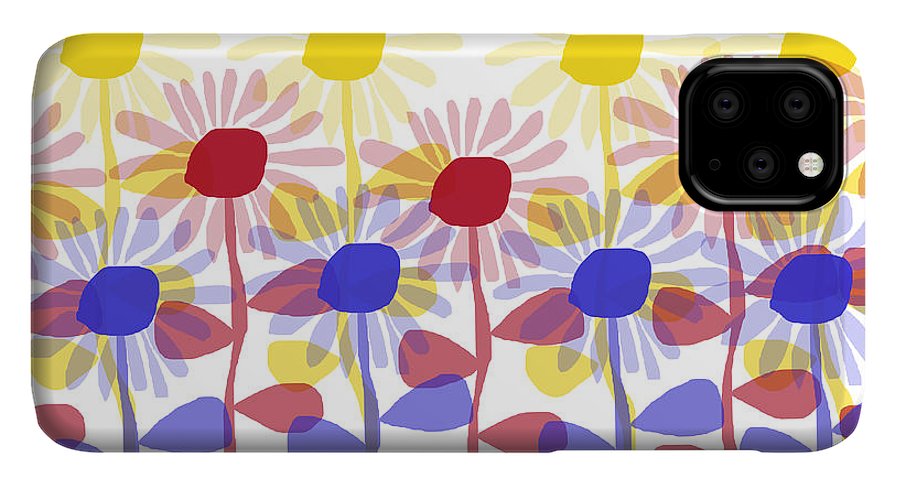 Red Yellow and Blue Sunflowers - Phone Case