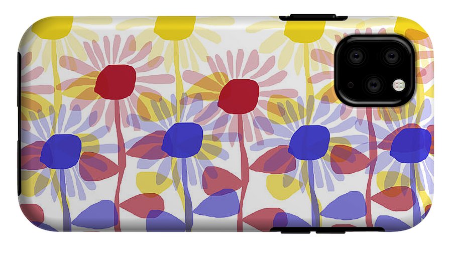 Red Yellow and Blue Sunflowers - Phone Case