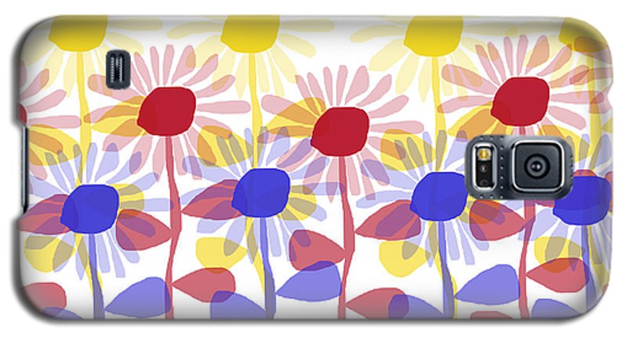 Red Yellow and Blue Sunflowers - Phone Case