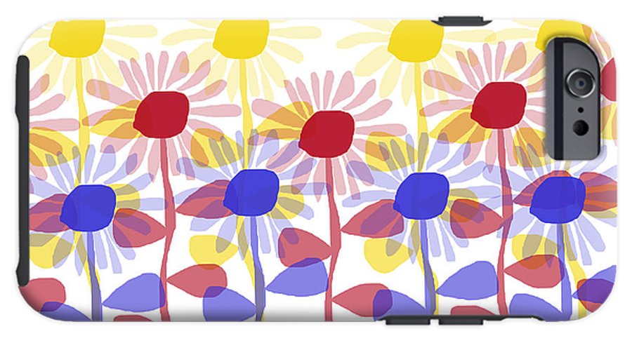 Red Yellow and Blue Sunflowers - Phone Case