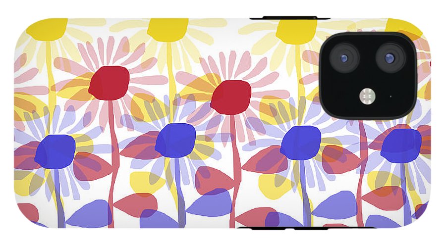 Red Yellow and Blue Sunflowers - Phone Case