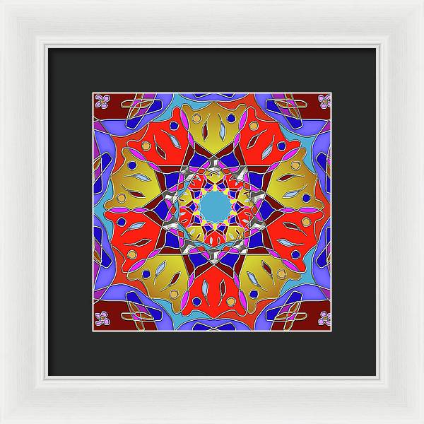 Red Yellow Blue Mandala - Framed Print