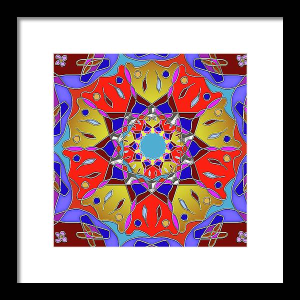 Red Yellow Blue Mandala - Framed Print