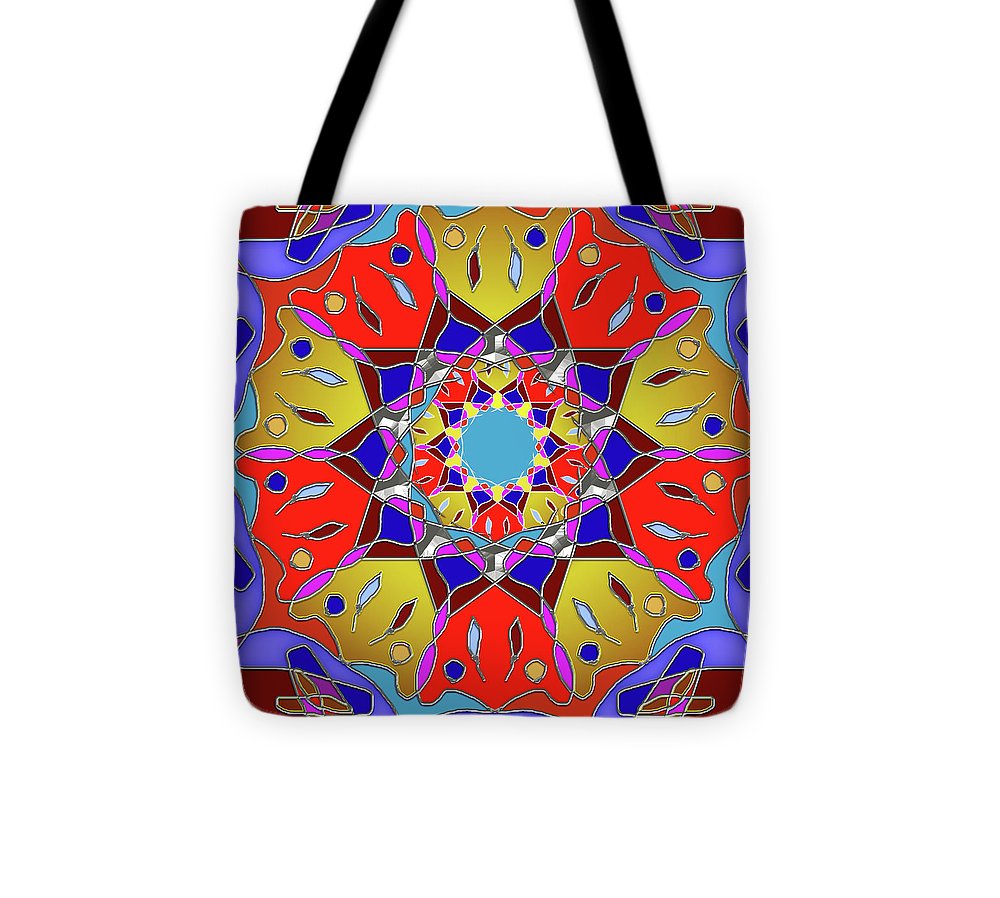 Red Yellow Blue Mandala - Tote Bag